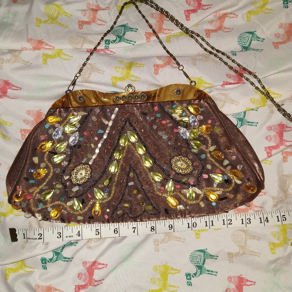 Vintage Style Beaded Clutch/Purse